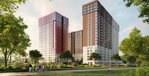 1-к квартира, строящийся дом, 34м2, 14/21 этаж