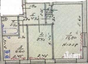 2-к квартира, вторичка, 41м2, 4/5 этаж