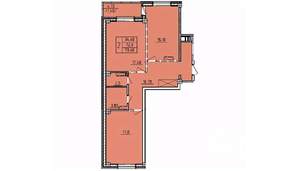 2-к квартира, строящийся дом, 75м2, 2/10 этаж