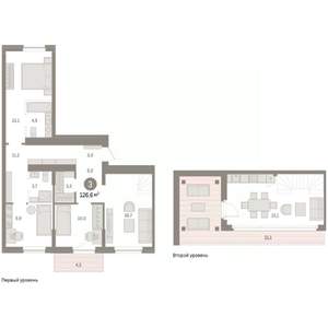 3-к квартира, вторичка, 127м2, 7/9 этаж
