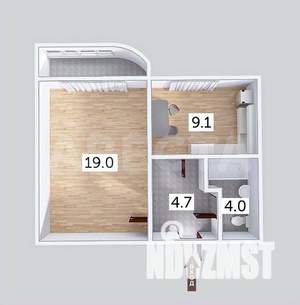 1-к квартира, вторичка, 37м2, 4/10 этаж