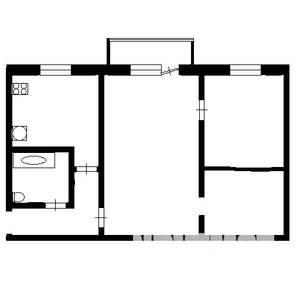 3-к квартира, вторичка, 45м2, 5/5 этаж
