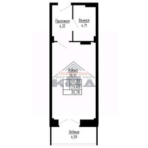 1-к квартира, вторичка, 31м2, 4/16 этаж