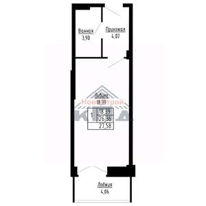 1-к квартира, вторичка, 28м2, 10/16 этаж