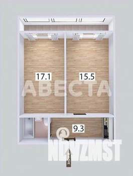 2-к квартира, вторичка, 46м2, 2/5 этаж
