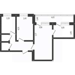 3-к квартира, вторичка, 60м2, 7/9 этаж