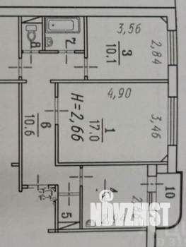 3-к квартира, вторичка, 62м2, 6/10 этаж