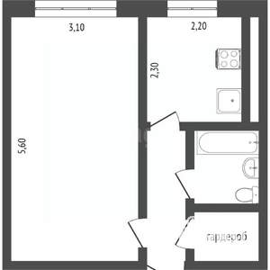 1-к квартира, вторичка, 30м2, 3/9 этаж