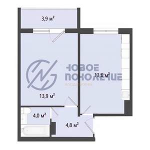 1-к квартира, вторичка, 36м2, 1/10 этаж