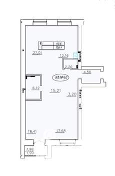 Студия квартира, вторичка, 106м2, 3/10 этаж
