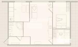 2-к квартира, вторичка, 43м2, 1/5 этаж