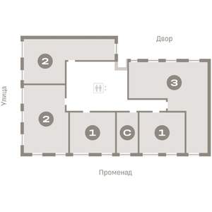 2-к квартира, вторичка, 63м2, 2/9 этаж
