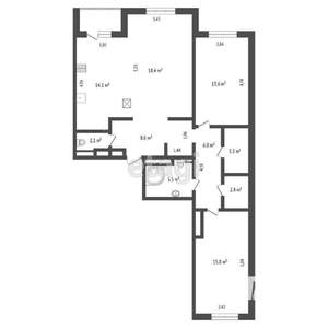 3-к квартира, вторичка, 91м2, 11/16 этаж