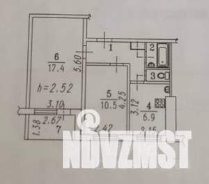 2-к квартира, вторичка, 44м2, 5/10 этаж