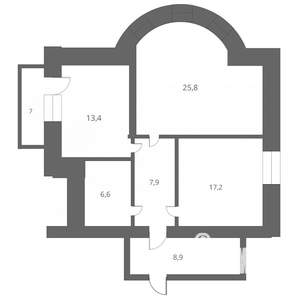 2-к квартира, вторичка, 80м2, 2/10 этаж