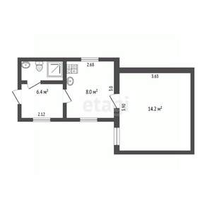 2-к квартира, вторичка, 29м2, 1/2 этаж