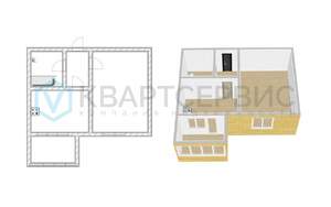 1-к квартира, вторичка, 28м2, 8/9 этаж