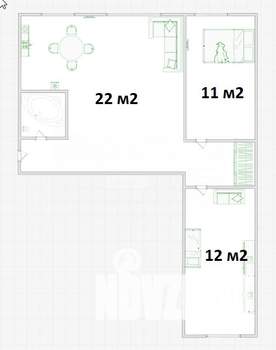 3-к квартира, вторичка, 60м2, 1/5 этаж