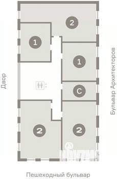 1-к квартира, вторичка, 42м2, 7/7 этаж