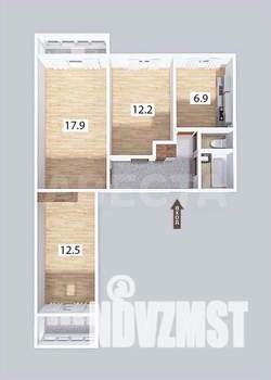 3-к квартира, вторичка, 60м2, 5/9 этаж