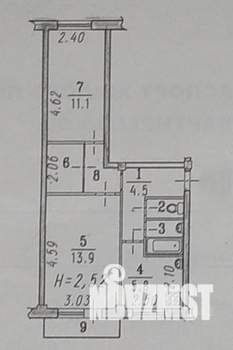 2-к квартира, вторичка, 44м2, 5/5 этаж