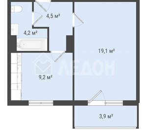 1-к квартира, вторичка, 37м2, 8/10 этаж