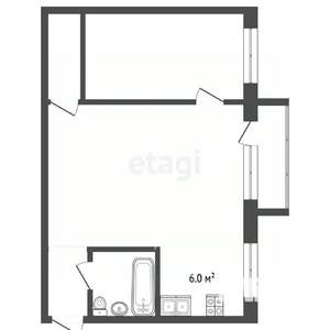 2-к квартира, вторичка, 39м2, 3/5 этаж