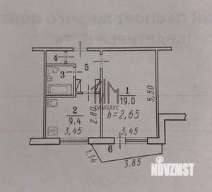 1-к квартира, вторичка, 38м2, 1/9 этаж