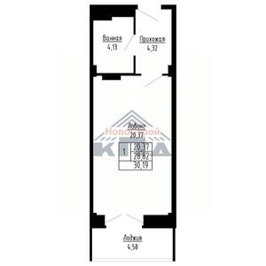 1-к квартира, вторичка, 30м2, 11/16 этаж