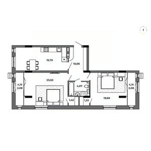 2-к квартира, строящийся дом, 84м2, 5/8 этаж