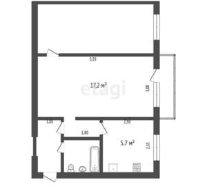 2-к квартира, вторичка, 45м2, 4/5 этаж