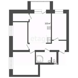 3-к квартира, вторичка, 70м2, 2/9 этаж