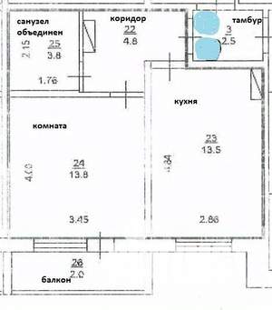 1-к квартира, вторичка, 36м2, 5/10 этаж