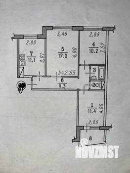 3-к квартира, вторичка, 63м2, 7/9 этаж