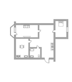 2-к квартира, вторичка, 46м2, 5/5 этаж