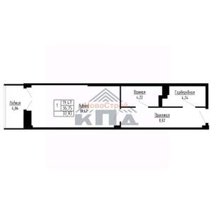 1-к квартира, вторичка, 38м2, 14/16 этаж