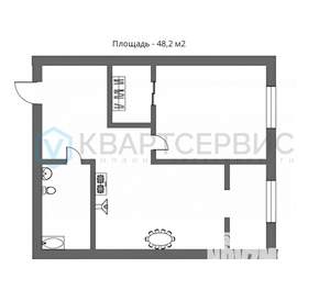 1-к квартира, сданный дом, 48м2, 15/17 этаж