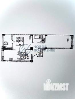 2-к квартира, вторичка, 49м2, 12/16 этаж