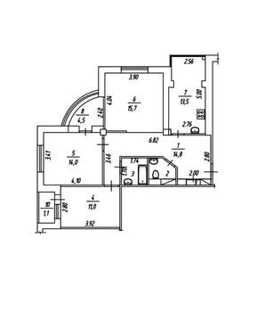 3-к квартира, вторичка, 80м2, 6/10 этаж