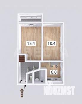 2-к квартира, вторичка, 40м2, 5/5 этаж