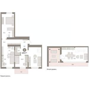 3-к квартира, вторичка, 127м2, 7/7 этаж