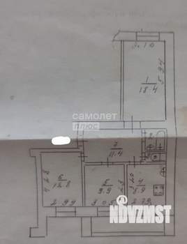 3-к квартира, вторичка, 65м2, 6/10 этаж