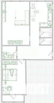 2-к квартира, вторичка, 64м2, 1/9 этаж