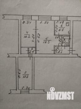 3-к квартира, вторичка, 56м2, 2/5 этаж