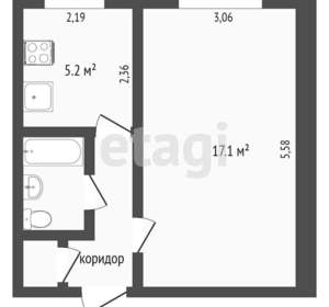 1-к квартира, вторичка, 30м2, 1/9 этаж