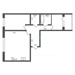 2-к квартира, вторичка, 76м2, 3/9 этаж