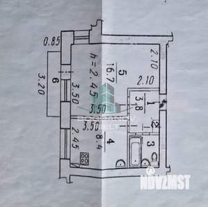 1-к квартира, вторичка, 33м2, 8/9 этаж