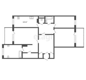 3-к квартира, вторичка, 113м2, 4/10 этаж
