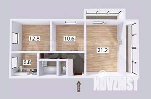 3-к квартира, вторичка, 61м2, 9/9 этаж