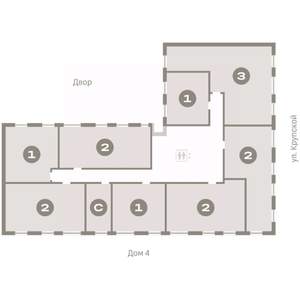 2-к квартира, вторичка, 65м2, 2/17 этаж